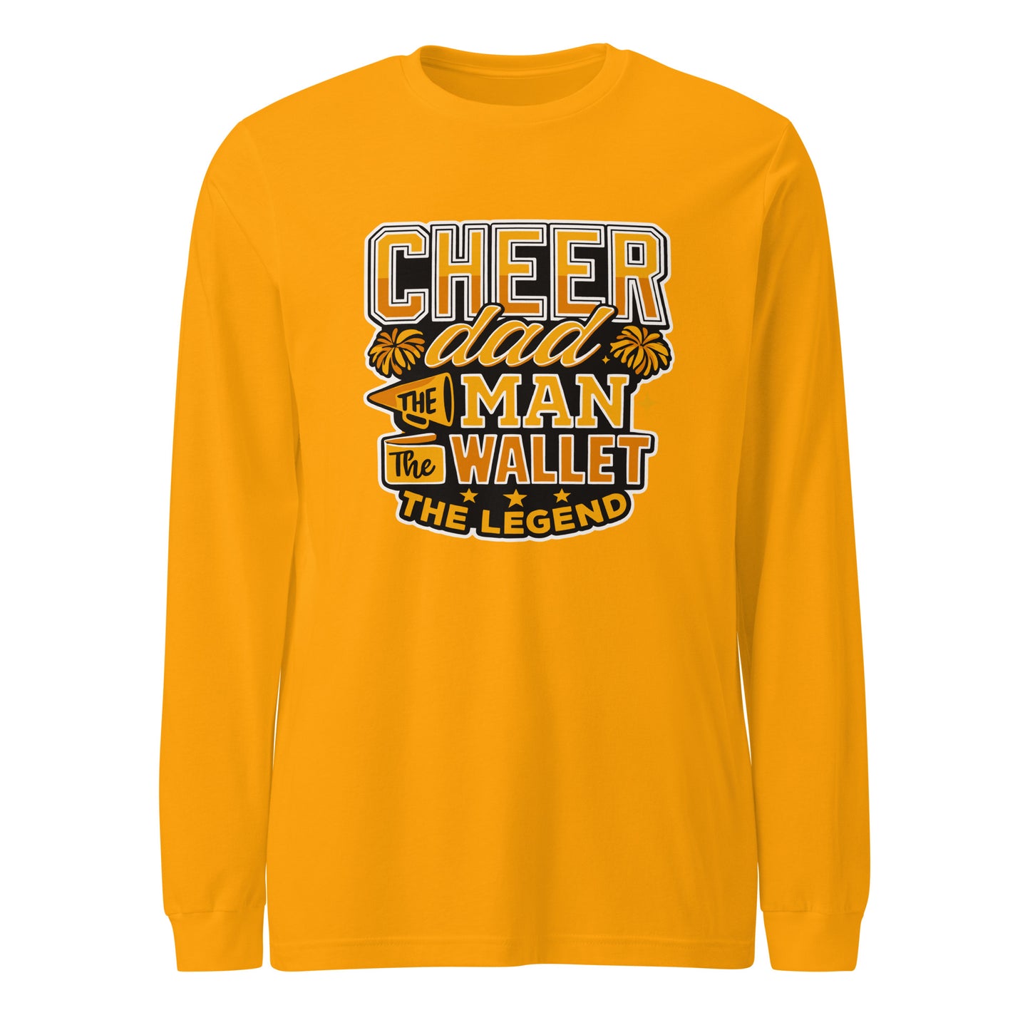 Performance | Long Sleeve Tee | Sunset Surge All-Star Cheerleading | Cheer Dad Legend Logo