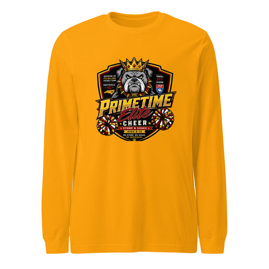 Performance | Long Sleeve Tee | PTE Bulldog Cheer | Shield Logo