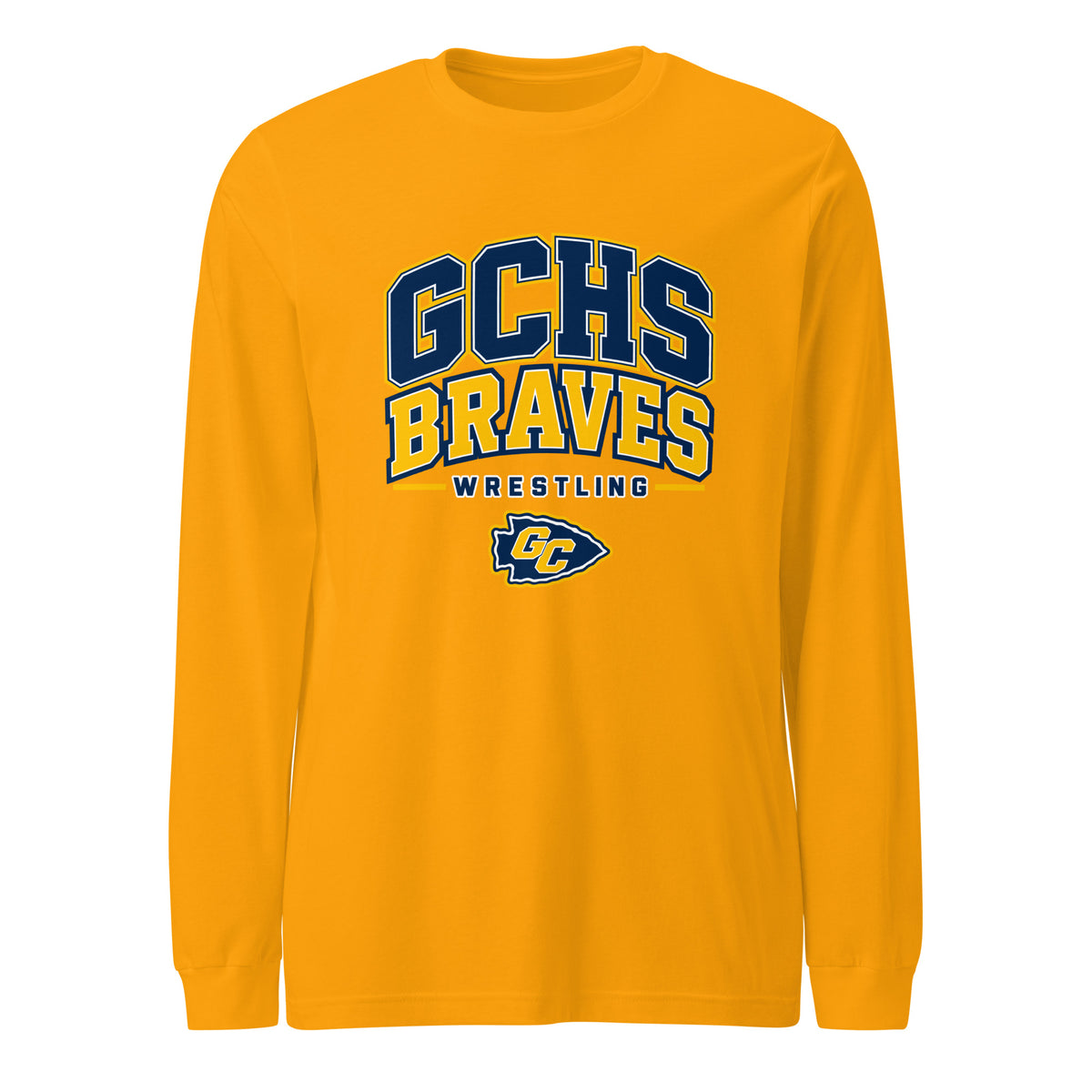 Performance | Long Sleeve Tee | Grant County High School Wrestling | Vanguard Logo