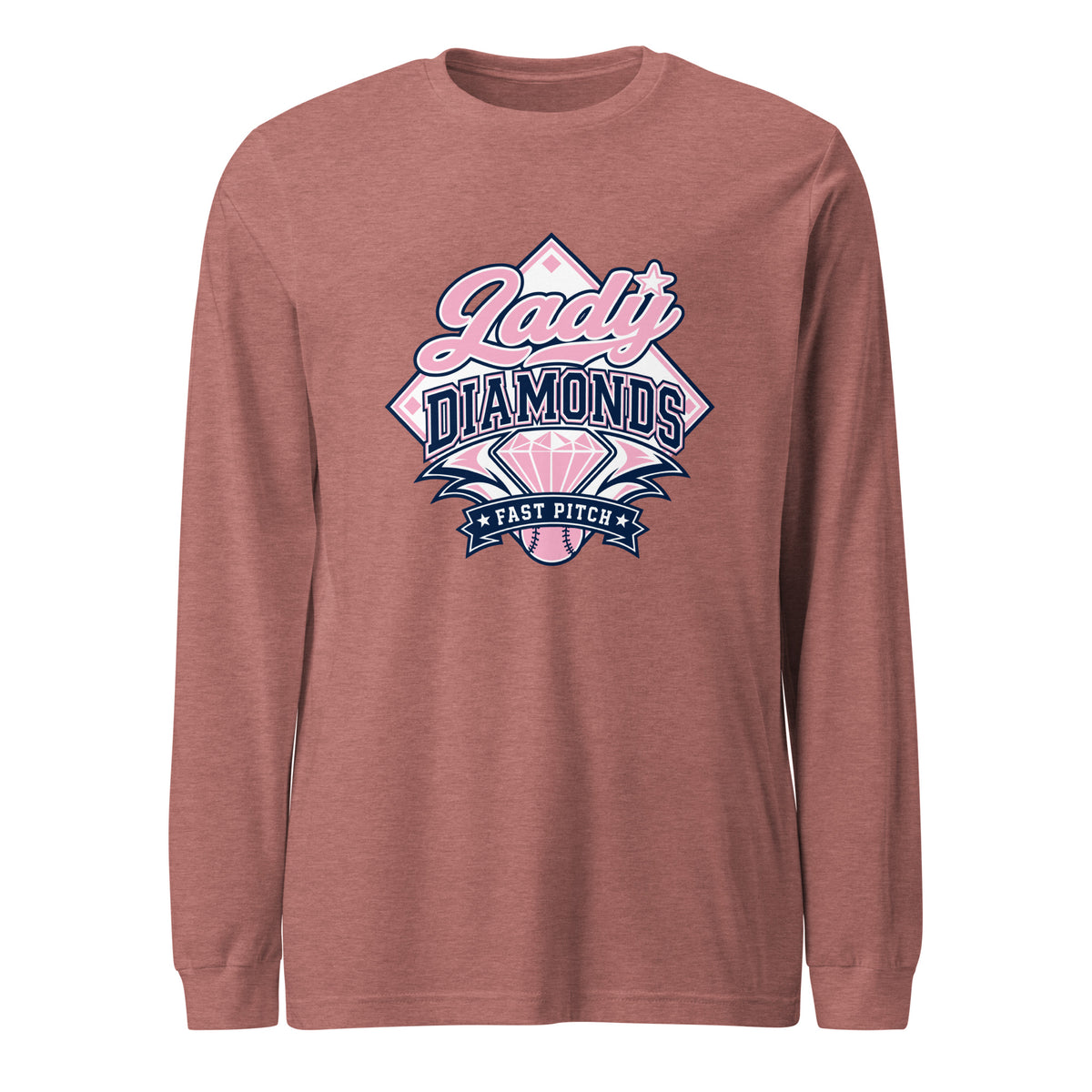 Performance | Long Sleeve Tee | Lady Diamonds | Emblem Logo