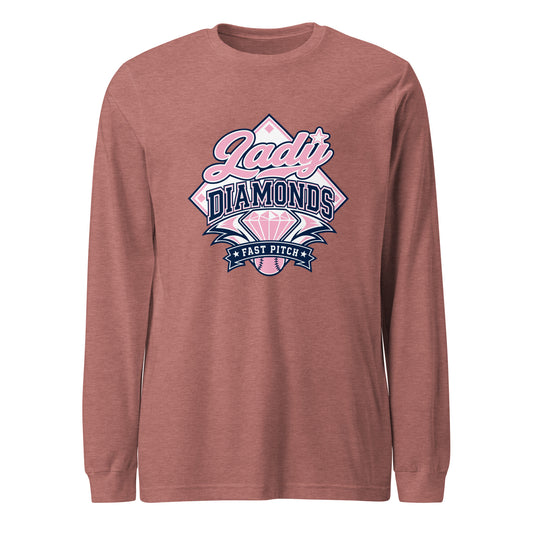 Performance | Long Sleeve Tee | Lady Diamonds | Emblem Logo