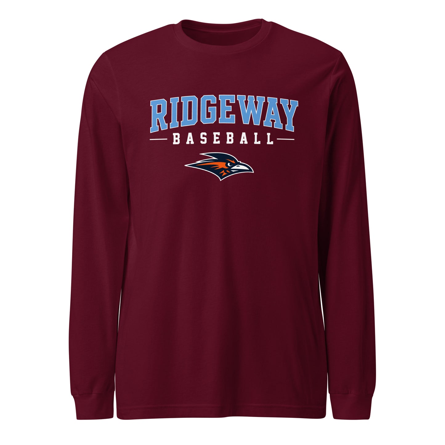 Performance | Long Sleeve Tee | Ridgeway High School Baseball | Athletics Logo