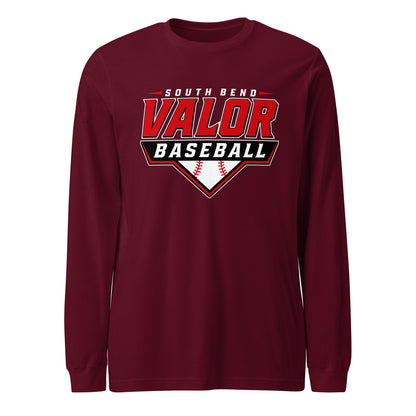 Performance | Long Sleeve Tee | South Bend Valor Baseball | Vanguard Logo