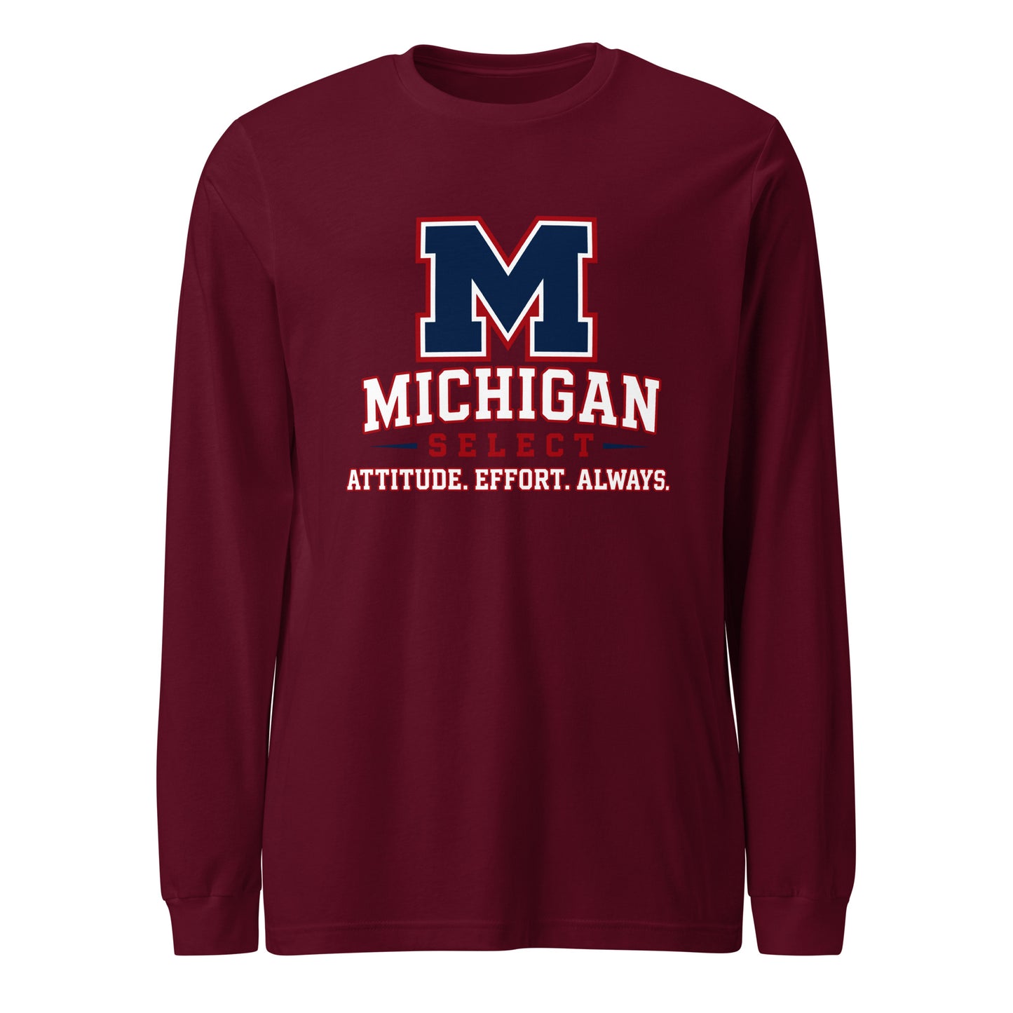 Performance | Long Sleeve Tee | Michigan Select Baseball | Crest Logo