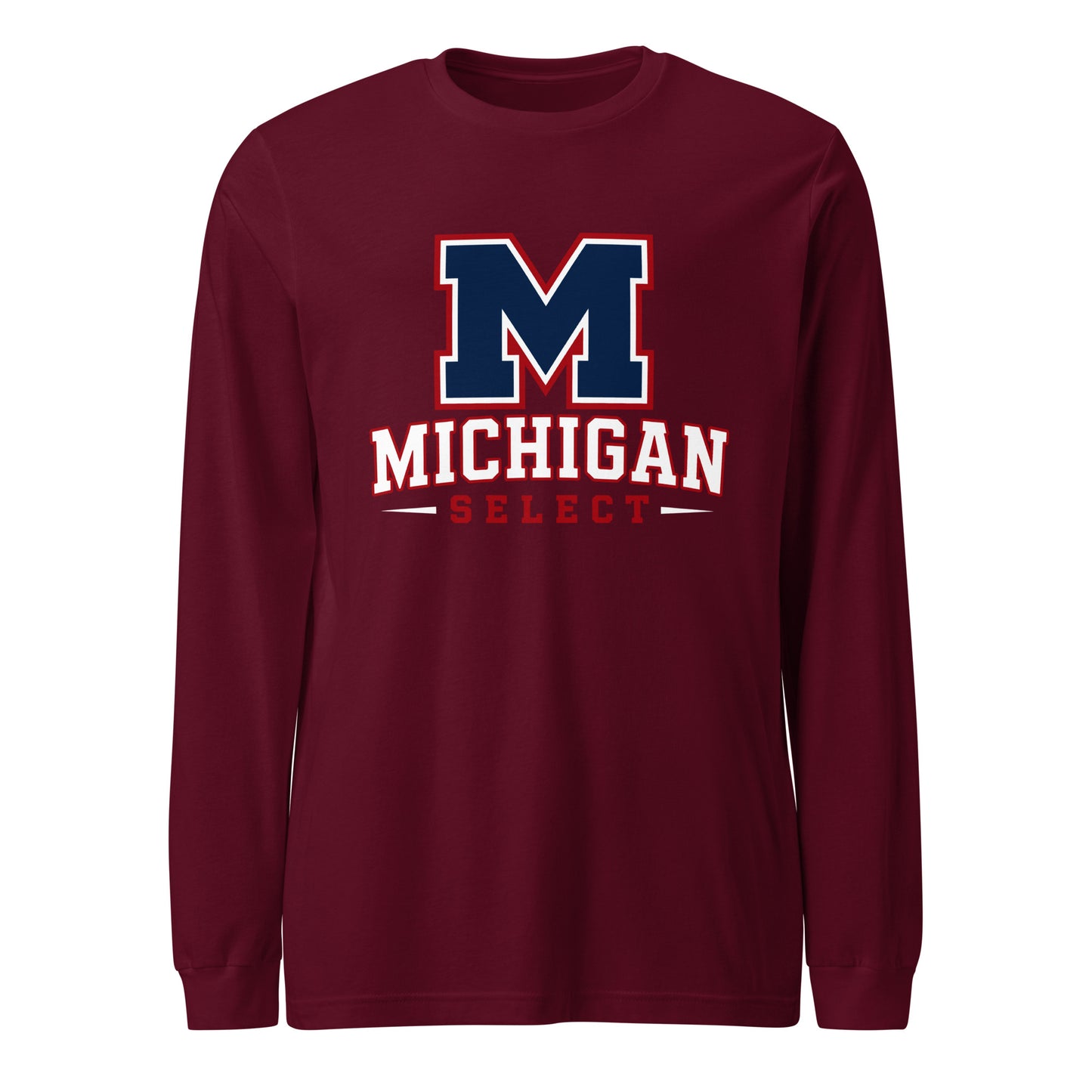Performance | Long Sleeve Tee | Michigan Select Baseball | Emblem Logo