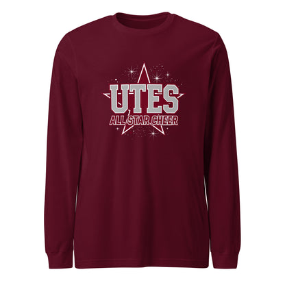 Performance | Long Sleeve Tee | Utes Allstar Cheer | Crest Logo