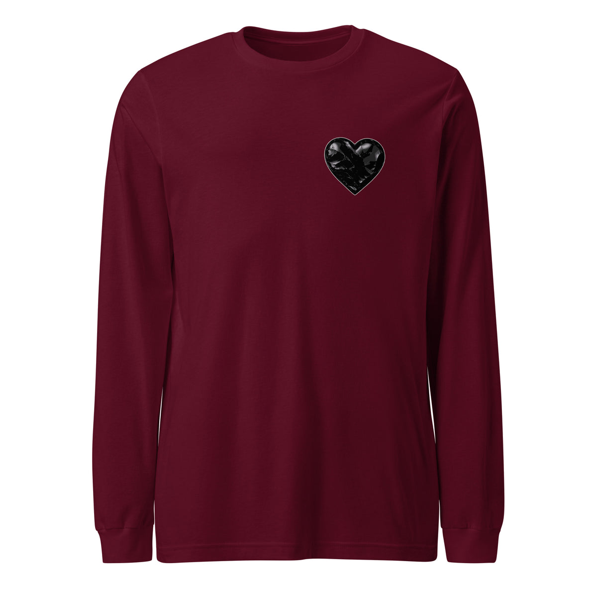 Performance | Long Sleeve Tee | Obsidian Heartbeat | Heart Crest Logo