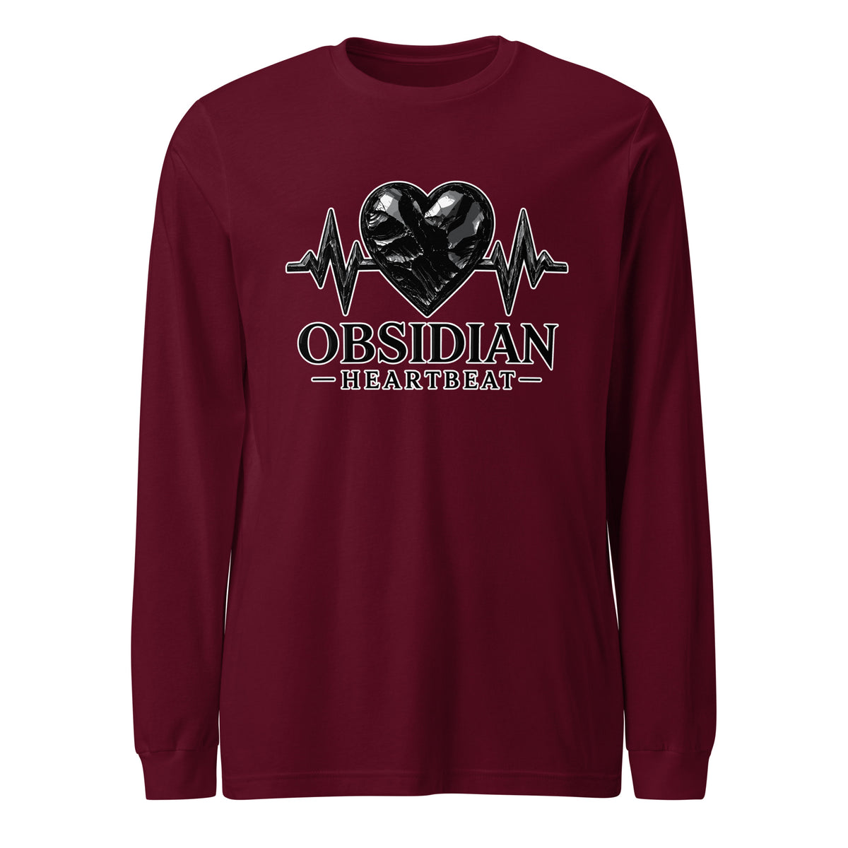 Performance | Long Sleeve Tee | Obsidian Heartbeat | Pulse Athletics Logo