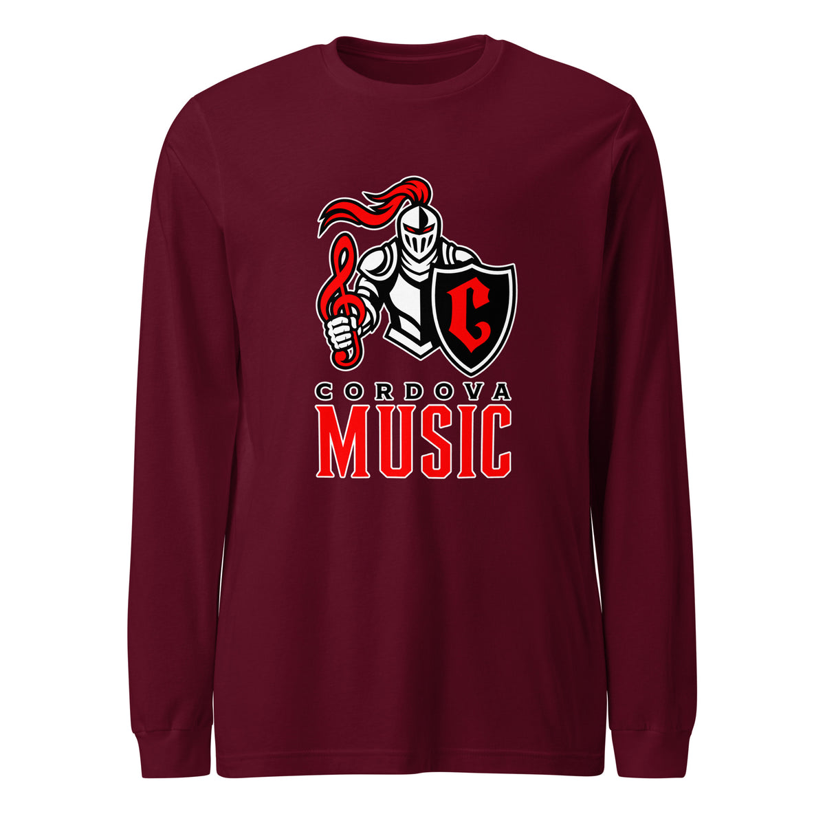 Performance | Long Sleeve Tee | Cordova High Music | Vanguard Logo