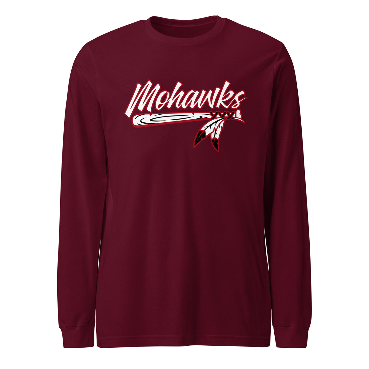 Performance | Long Sleeve Tee | Mohawks Baseball 8u | Emblem Logo