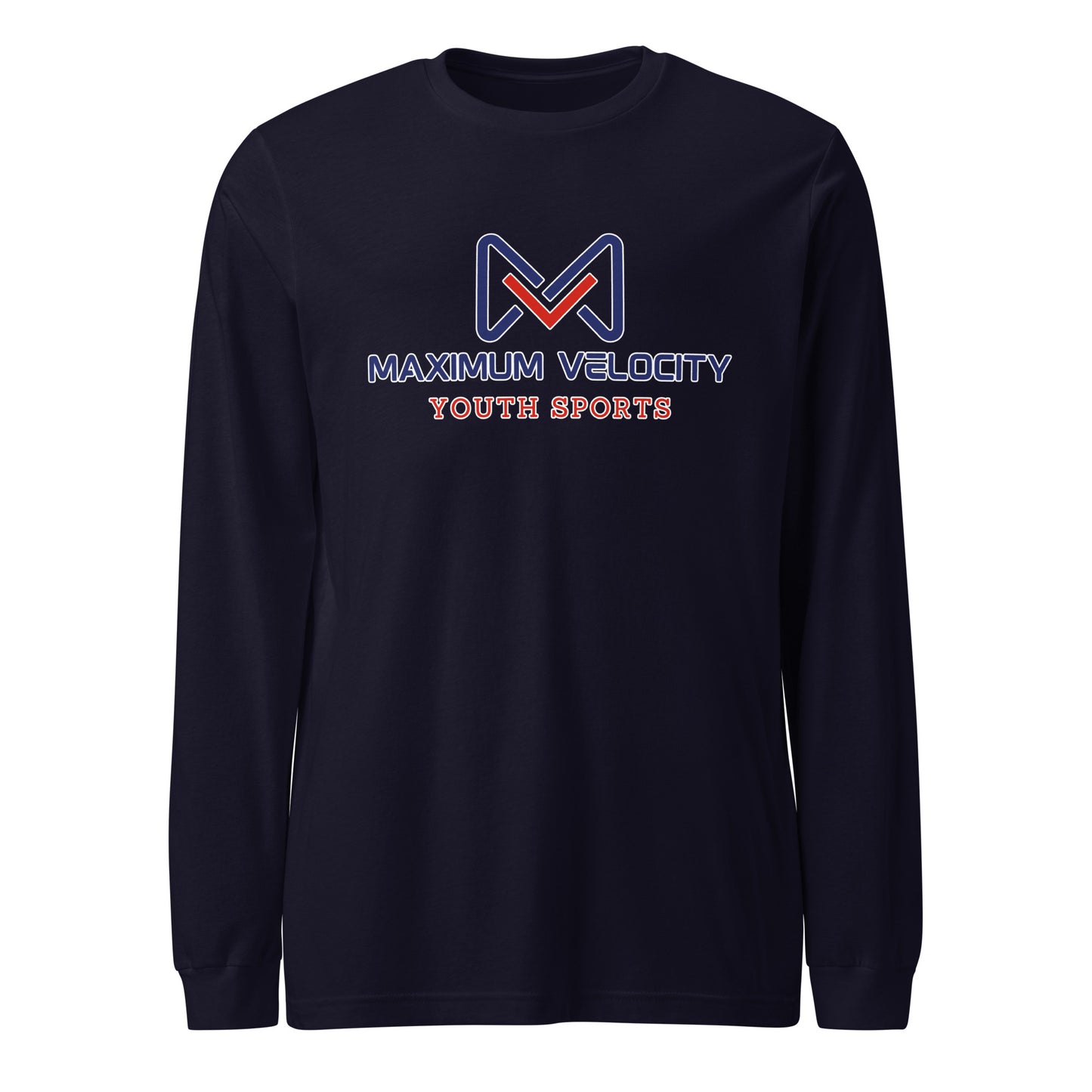 Performance | Long Sleeve Tee | Maximum Velocity Youth Sports | Emblem Logo