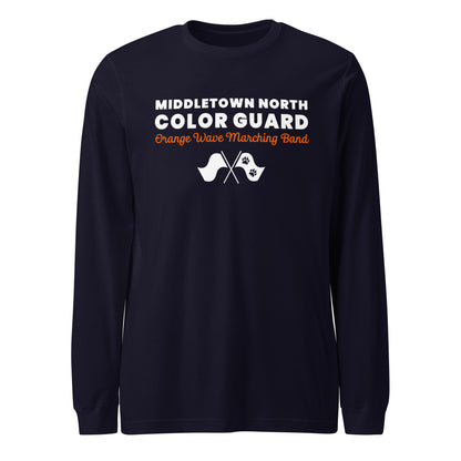 Performance | Long Sleeve Tee | Orange Wave Marching Band | Modern Script Logo