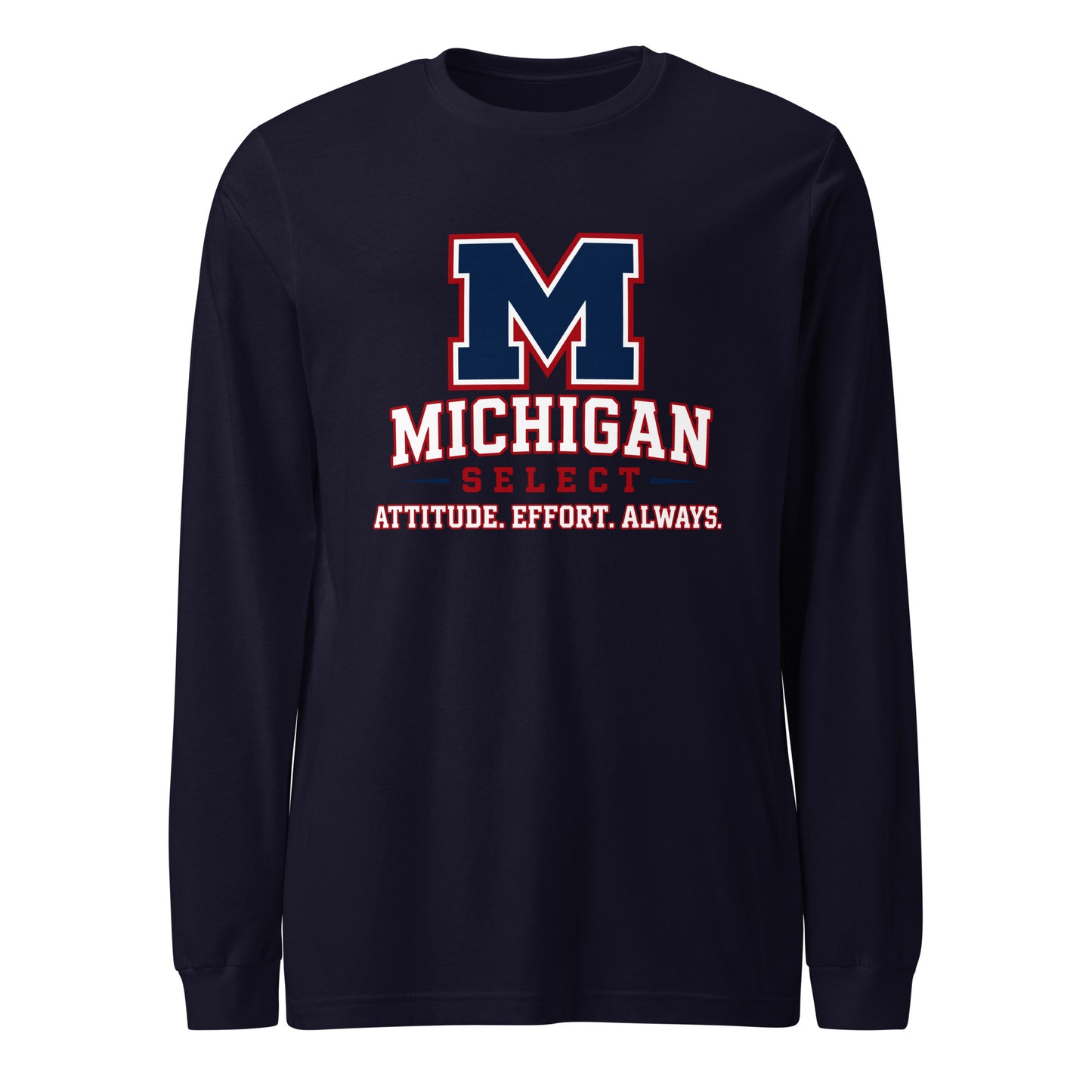 Performance | Long Sleeve Tee | Michigan Select Baseball | Crest Logo