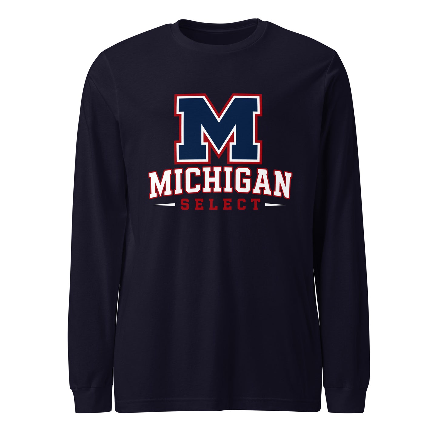 Performance | Long Sleeve Tee | Michigan Select Baseball | Emblem Logo