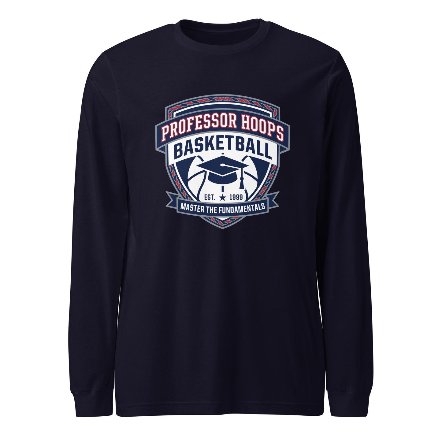Performance | Long Sleeve Tee | Professor Hoops Basketball | Crest Logo