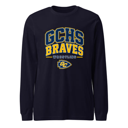 Performance | Long Sleeve Tee | Grant County High School Wrestling | Vanguard Logo