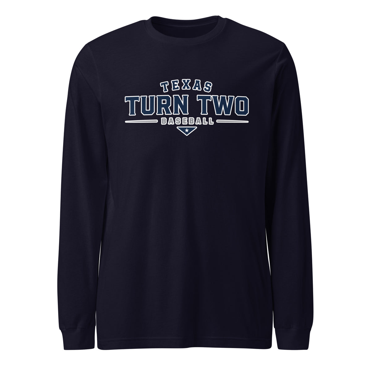 Performance | Long Sleeve Tee | Texas Turn Two Baseball | Modern Script Logo