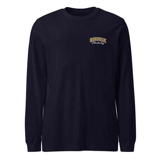 Performance | Long Sleeve Tee | Suffolk University Cheerleading | Valor Logo