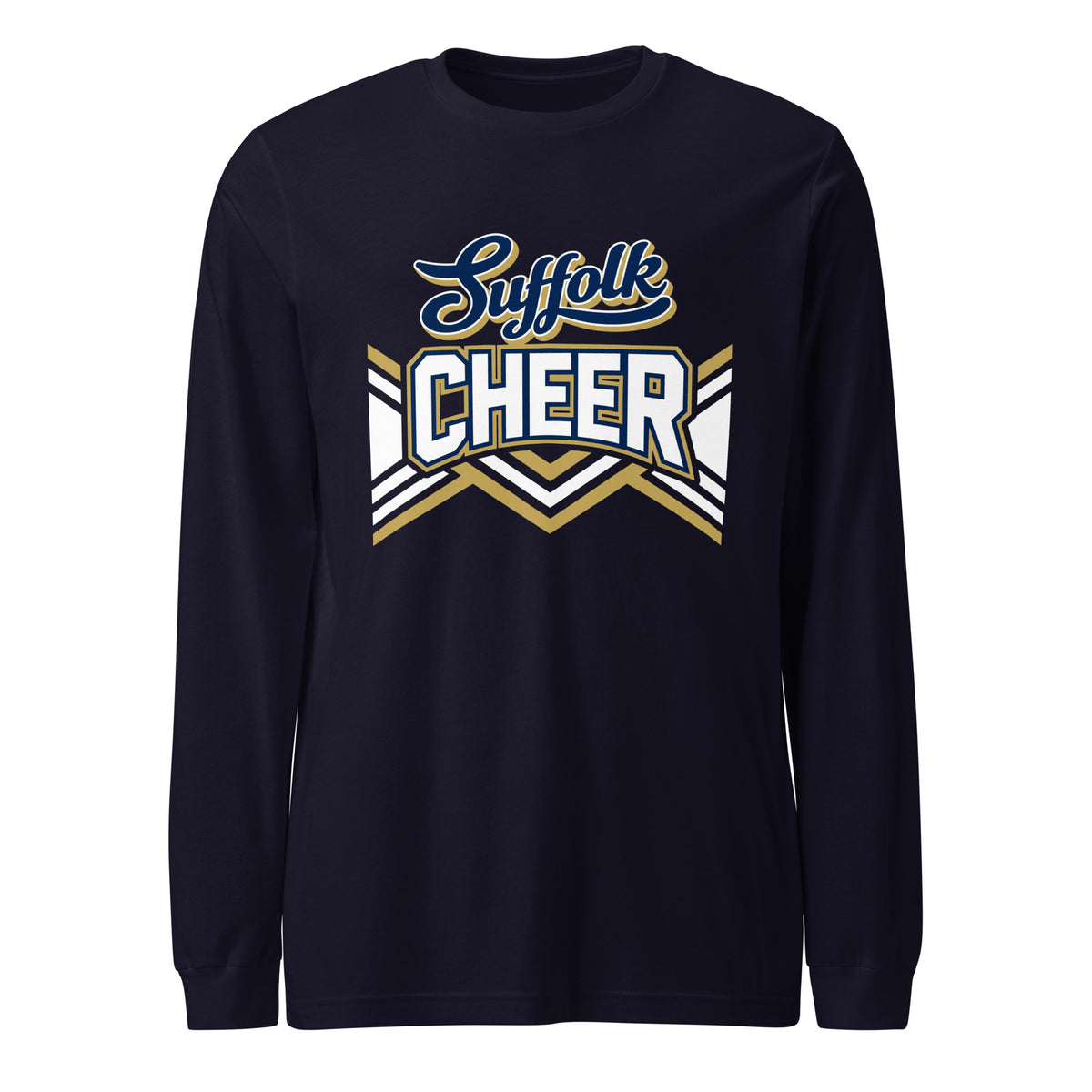 Performance | Long Sleeve Tee | Suffolk University Cheerleading | Vanguard Logo