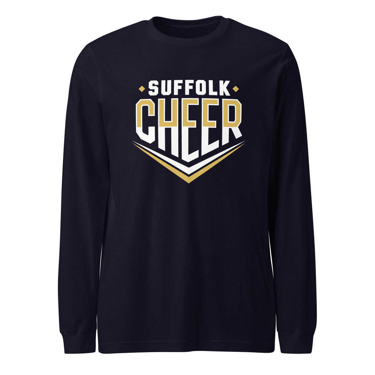 Performance | Long Sleeve Tee | Suffolk University Cheerleading | Emblem Logo