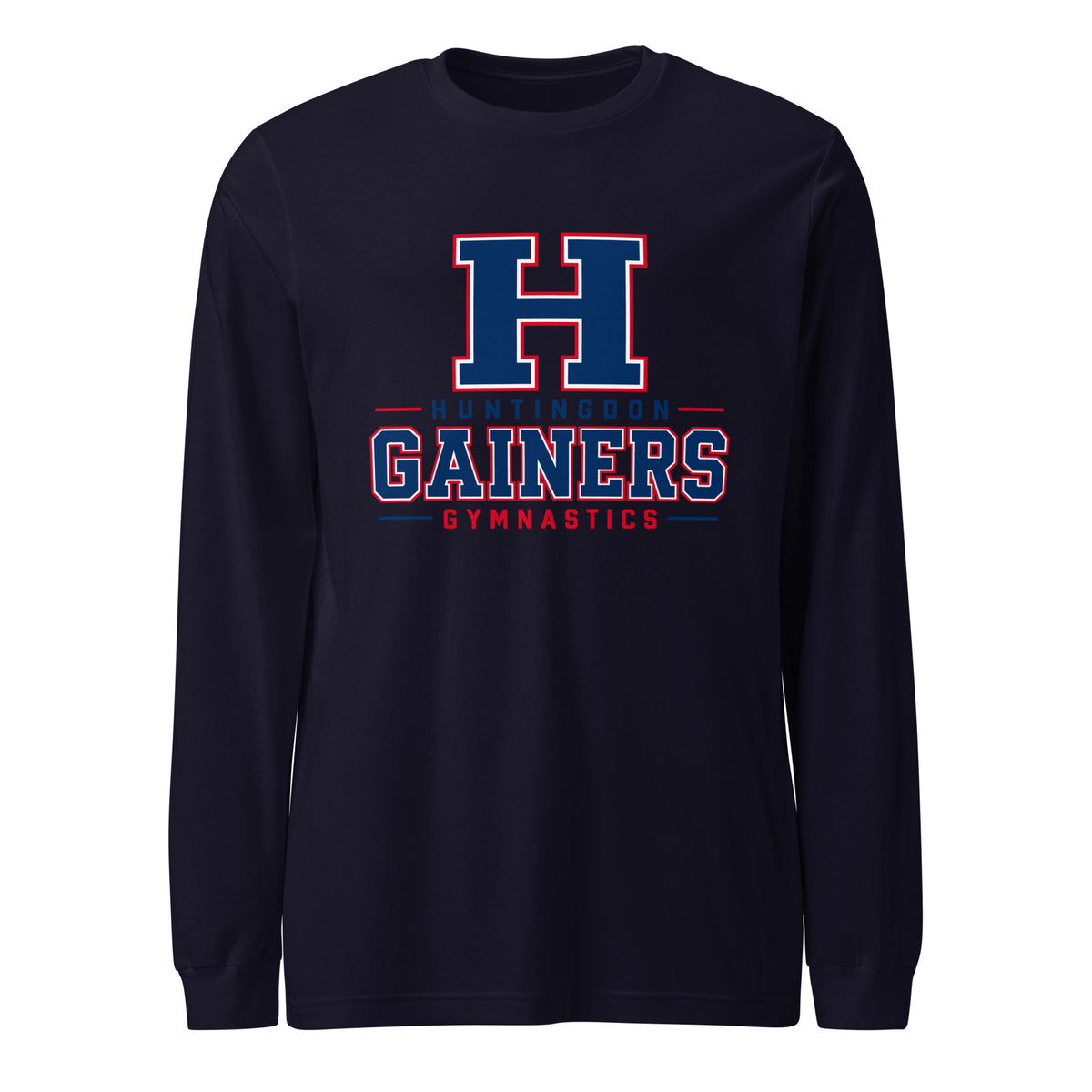 Performance | Long Sleeve Tee | HCC Gymnastics | Gainers Emblem Logo