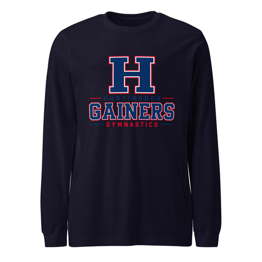 Performance | Long Sleeve Tee | HCC Gymnastics | Gainers Emblem Logo