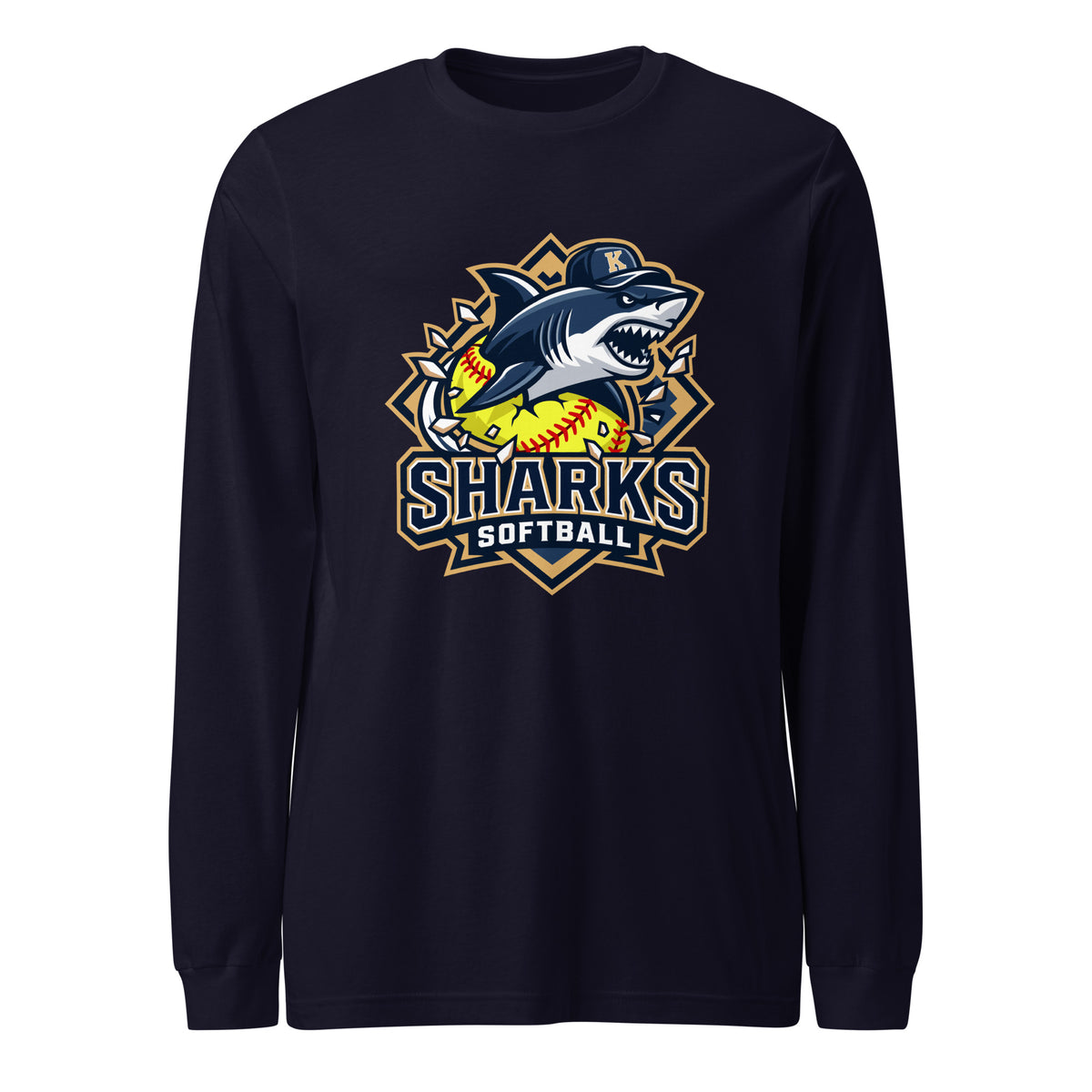 Performance | Long Sleeve Tee | Sharks Diamond Sports | Crest Logo