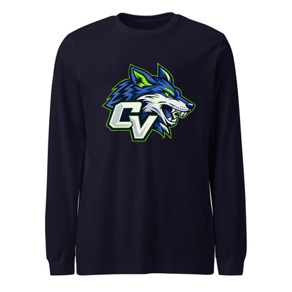 Performance | Long Sleeve Tee | Cumberland Valley Coyotes Football | Crest Logo