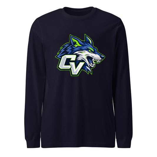Performance | Long Sleeve Tee | Cumberland Valley Coyotes Football | Crest Logo