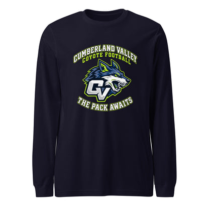 Performance | Long Sleeve Tee | Cumberland Valley Coyotes Football | Emblem Logo