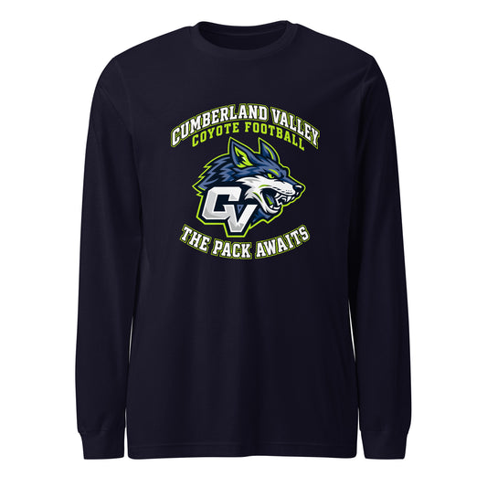 Performance | Long Sleeve Tee | Cumberland Valley Coyotes Football | Emblem Logo