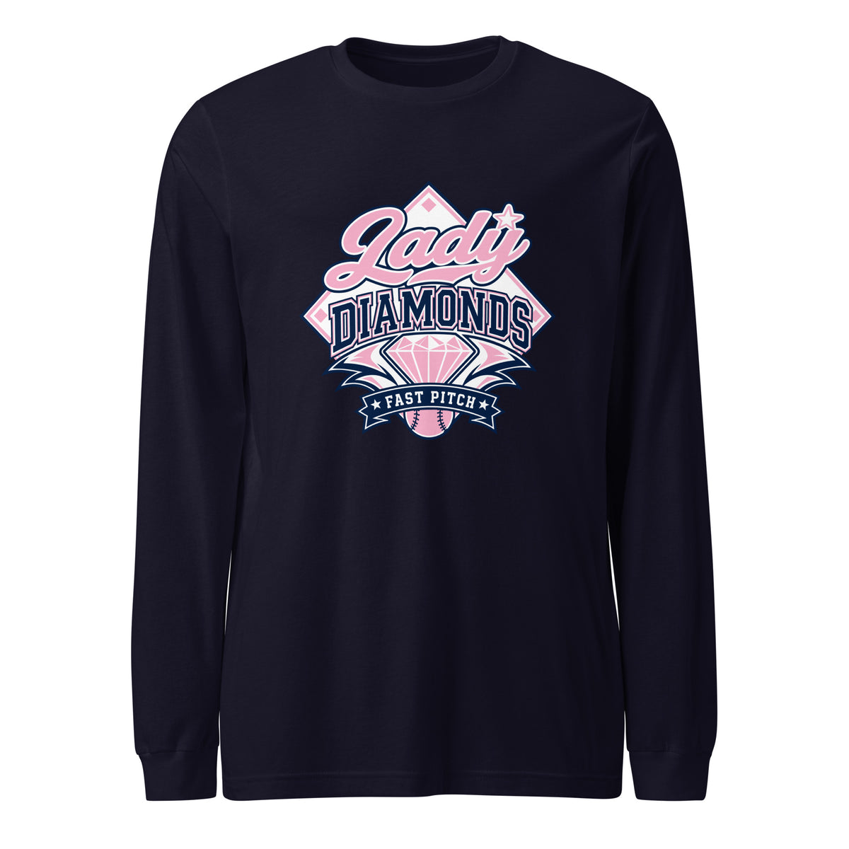 Performance | Long Sleeve Tee | Lady Diamonds | Emblem Logo