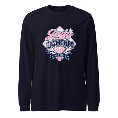 Performance | Long Sleeve Tee | Lady Diamonds | Emblem Logo
