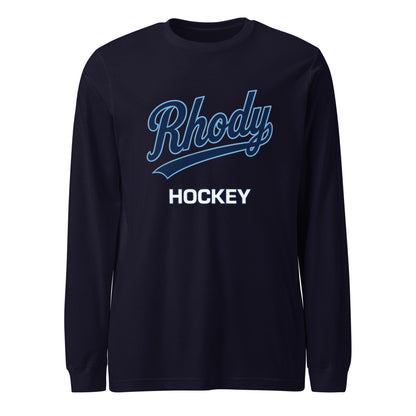 Performance | Long Sleeve Tee | URI Men’s Hockey | Athletics Logo