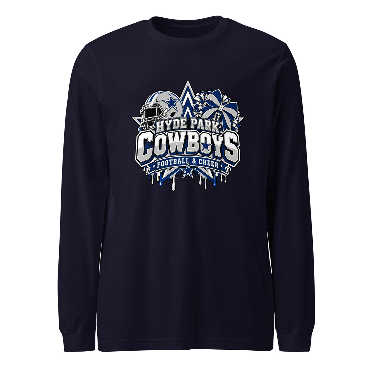 Performance | Long Sleeve Tee | Hyde Park Cowboys | Crest Logo