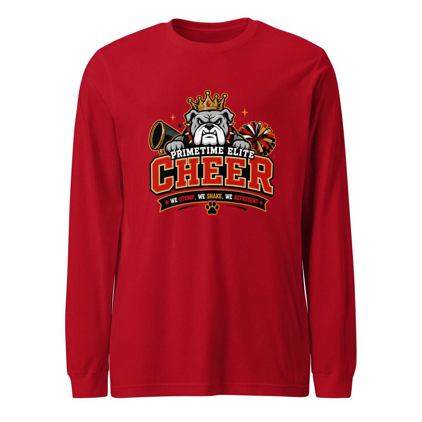 Performance | Long Sleeve Tee | PTE Bulldog Cheer | Crest Logo