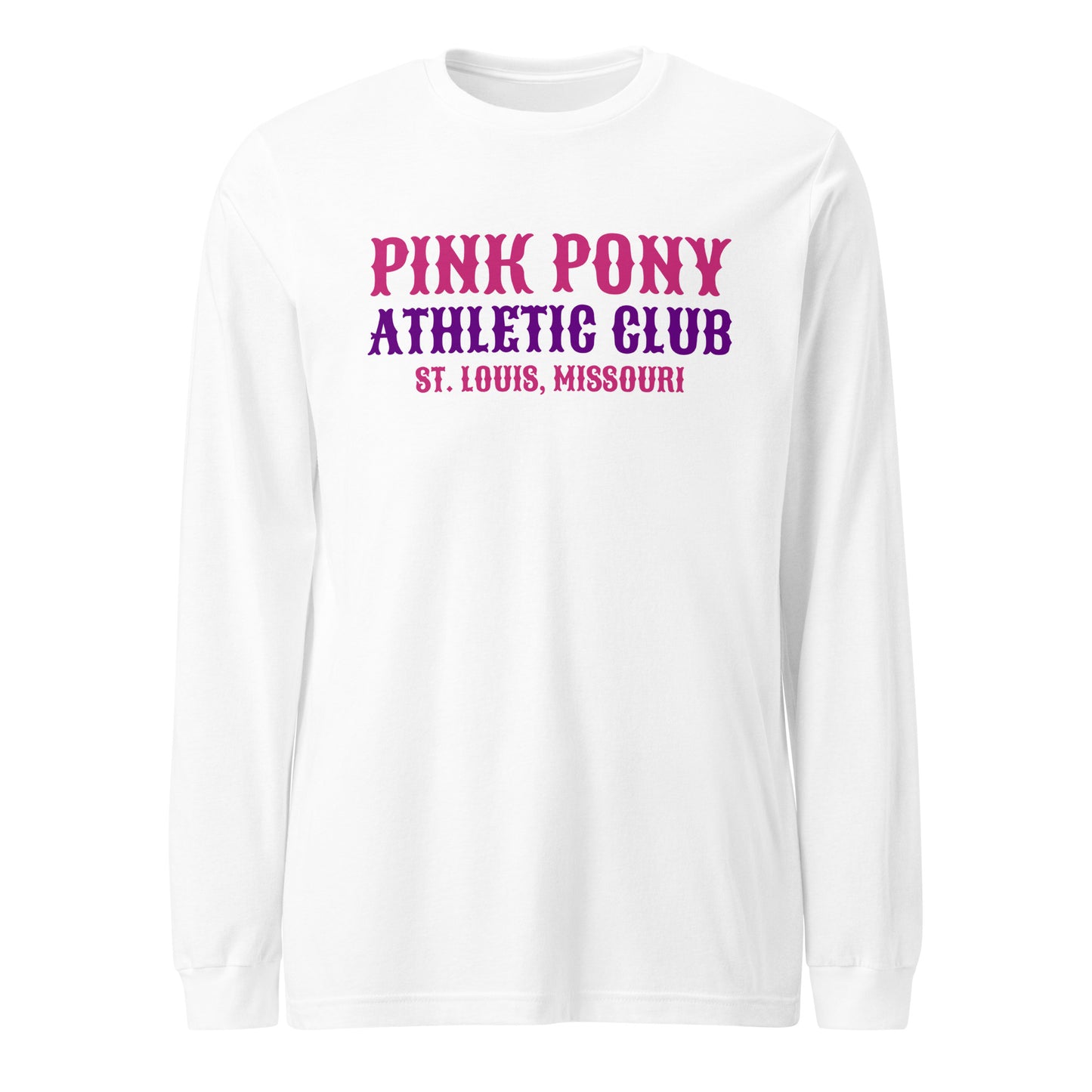 Performance | Long Sleeve Tee | Pink Pony Athletic Club | Athletic Wordmark Logo