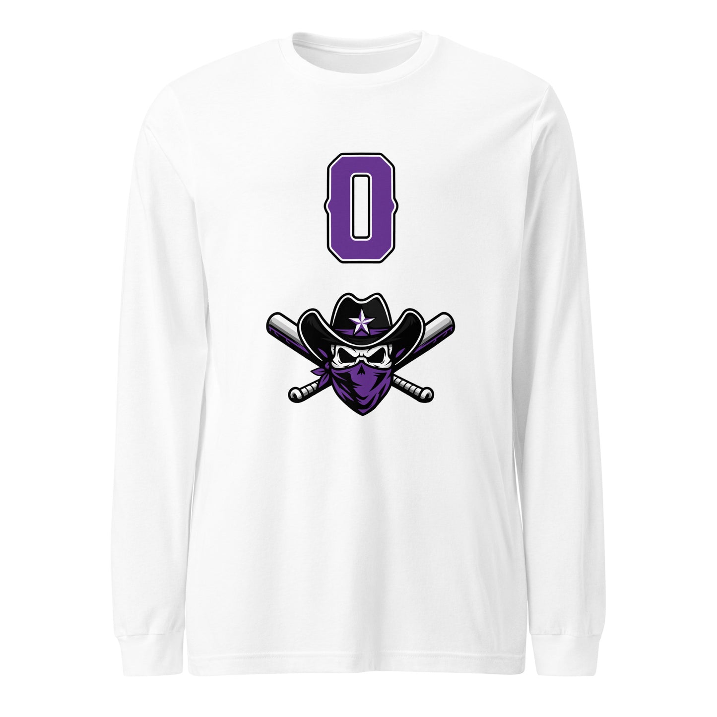 Performance | Long Sleeve Tee | Carolina Outlaws Baseball | Purple Renegades Logo