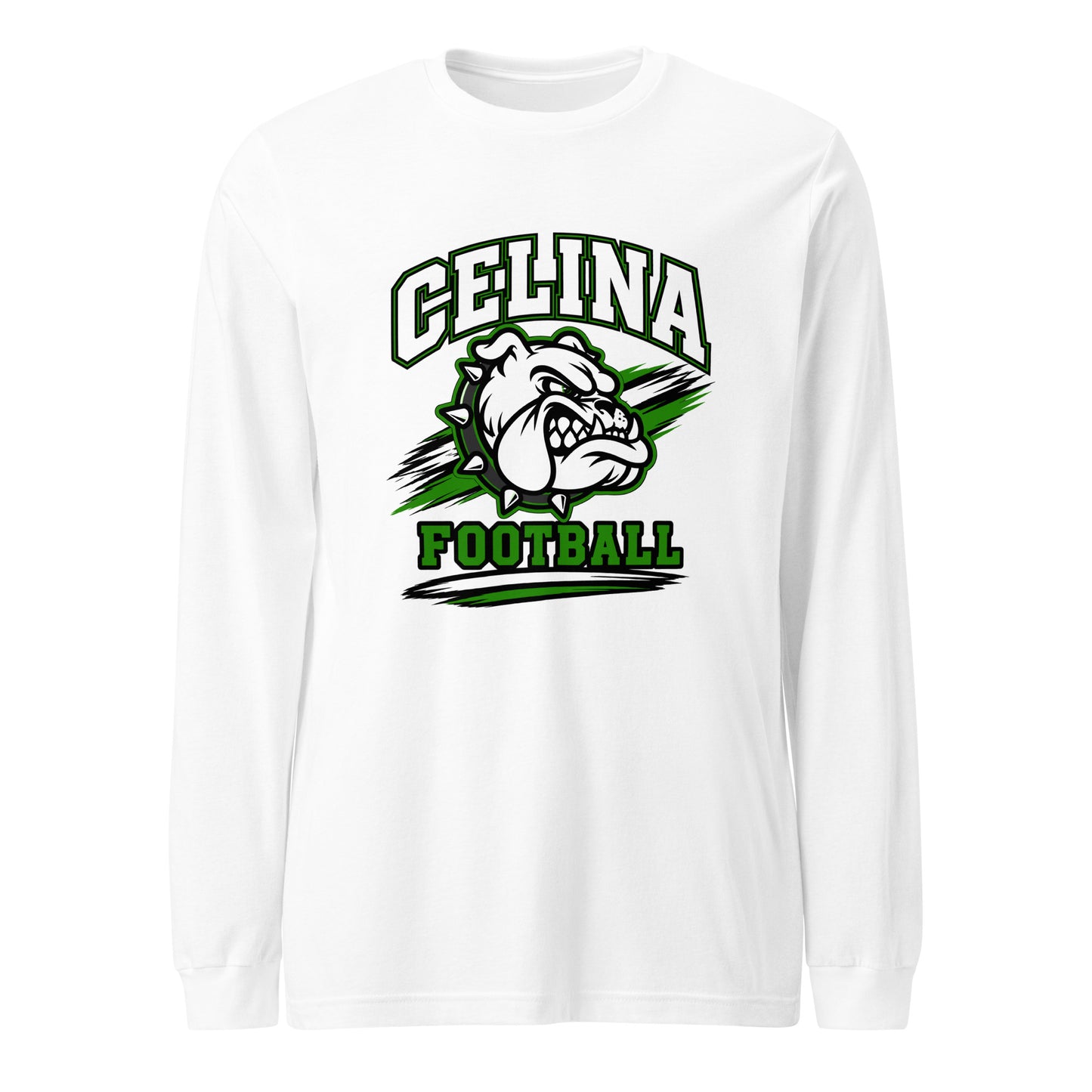 Performance | Long Sleeve Tee | Celina Black Football | Emblem Logo