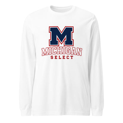 Performance | Long Sleeve Tee | Michigan Select Baseball | Emblem Logo