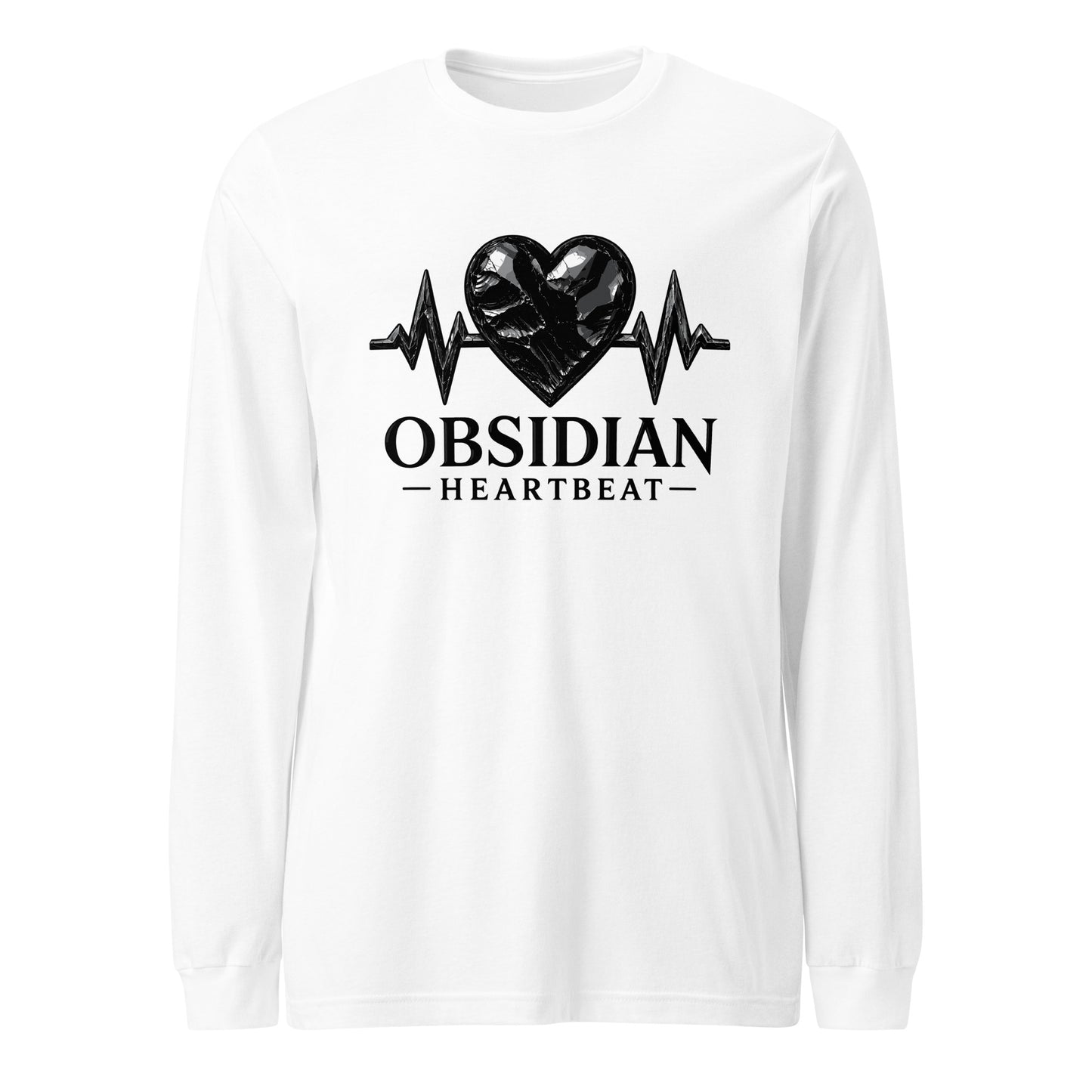 Performance | Long Sleeve Tee | Obsidian Heartbeat | Pulse Athletics Logo