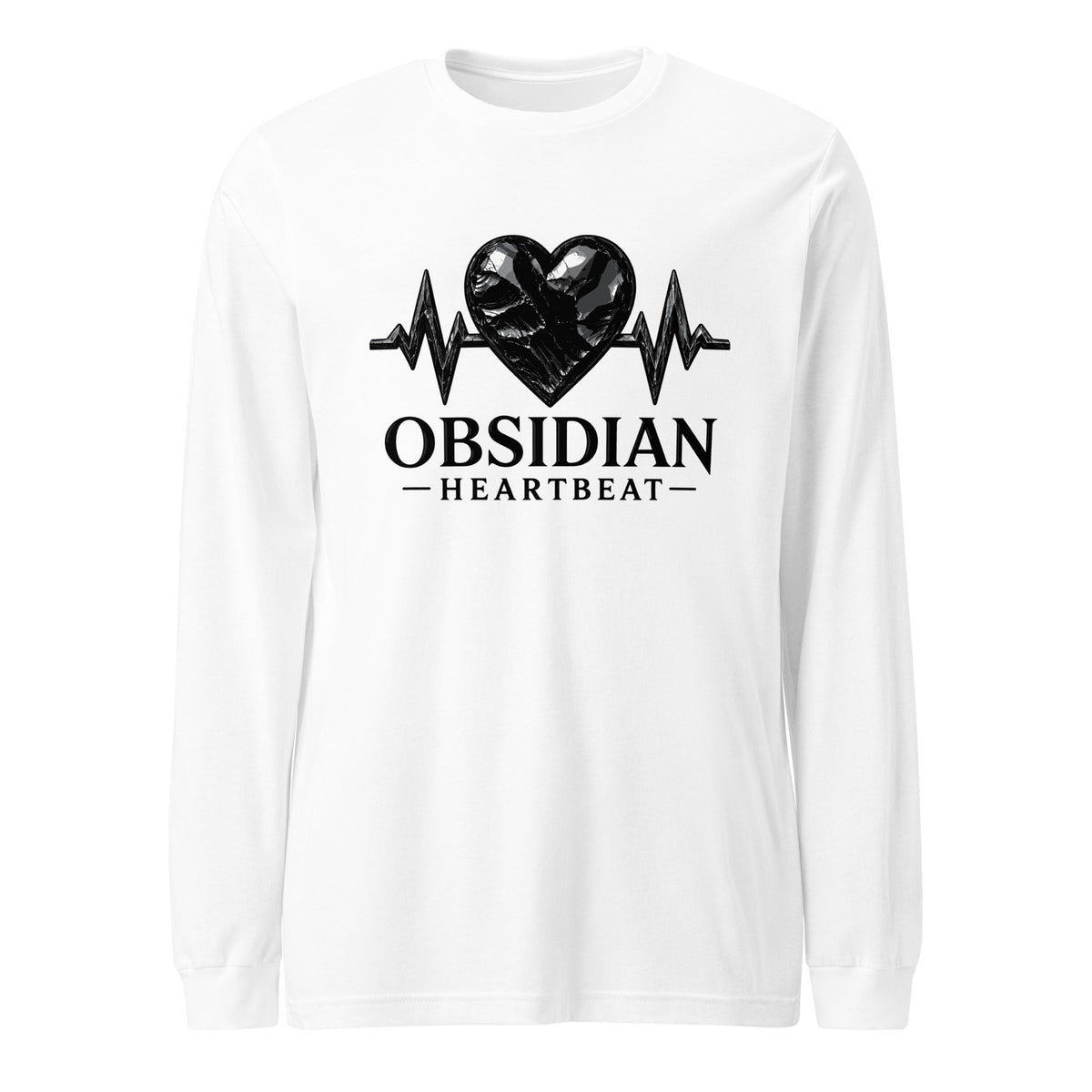 Performance | Long Sleeve Tee | Obsidian Heartbeat | Pulse Athletics Logo