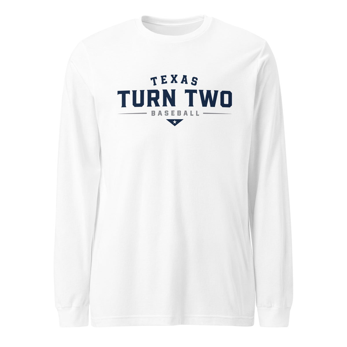 Performance | Long Sleeve Tee | Texas Turn Two Baseball | Modern Script Logo