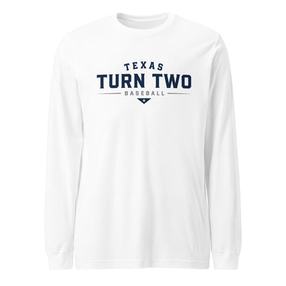 Performance | Long Sleeve Tee | Texas Turn Two Baseball | Modern Script Logo
