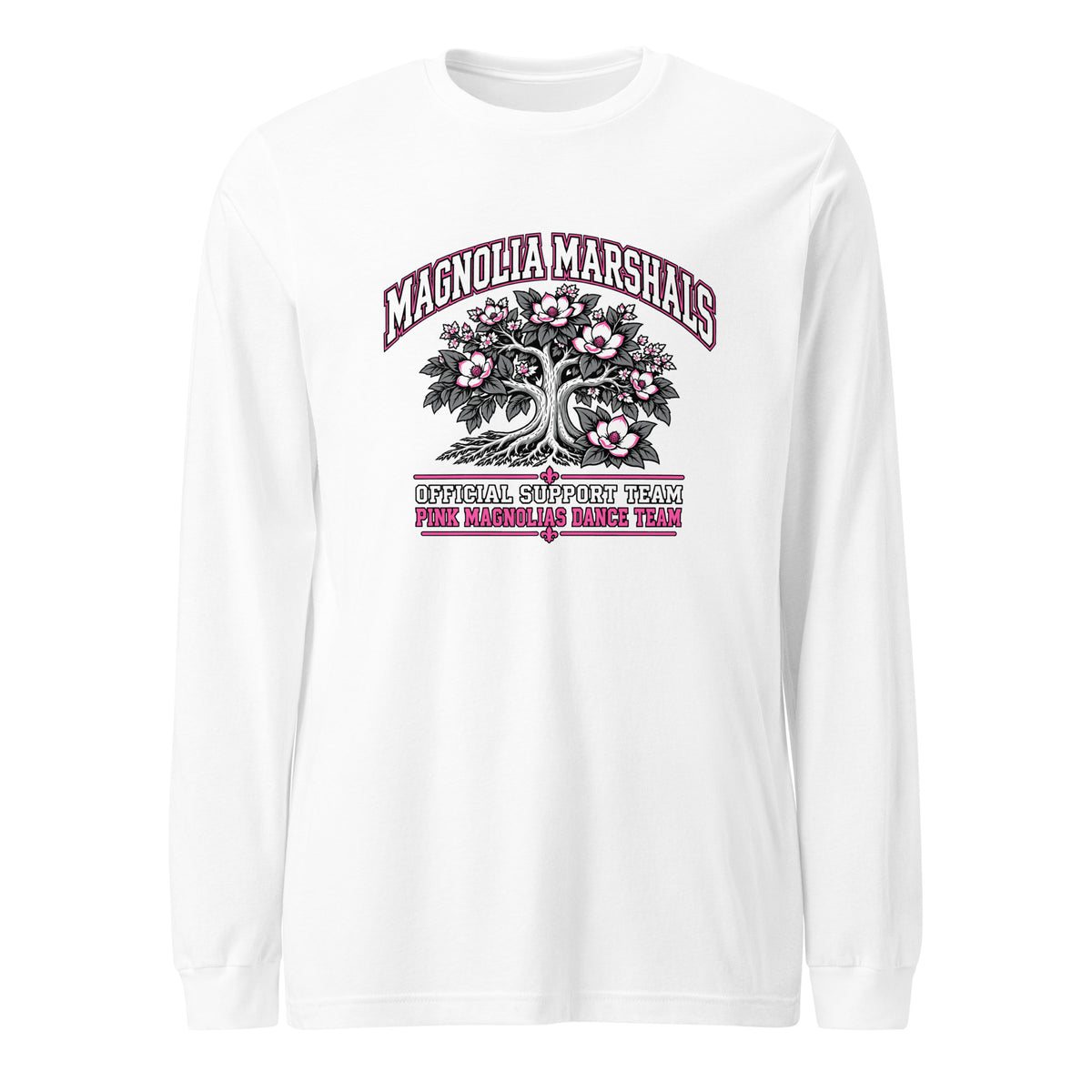 Performance | Long Sleeve Tee | Pink Magnolias Dance | Crest Logo