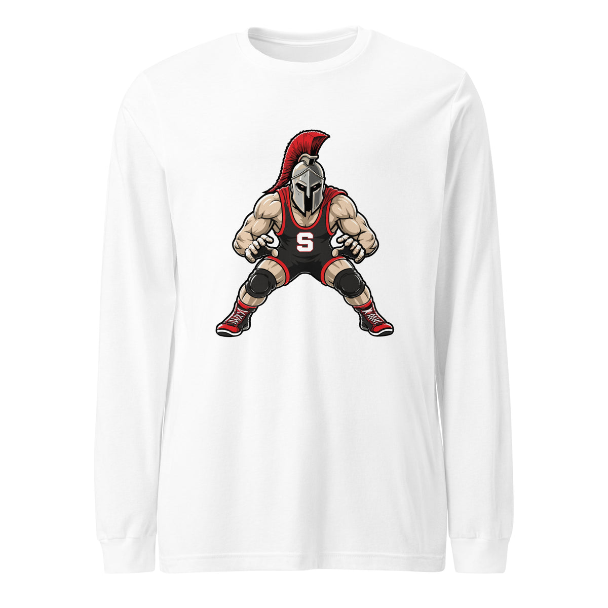 Performance | Long Sleeve Tee | Spartan Wrestling Club | Mascot Logo