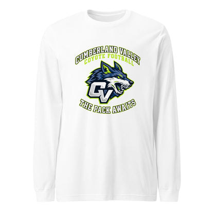Performance | Long Sleeve Tee | Cumberland Valley Coyotes Football | Emblem Logo