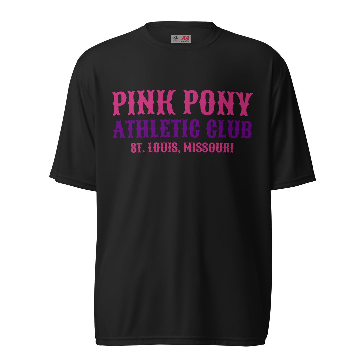 Active | Moisture Wicking Shirt | Pink Pony Athletic Club | Athletic Wordmark Logo