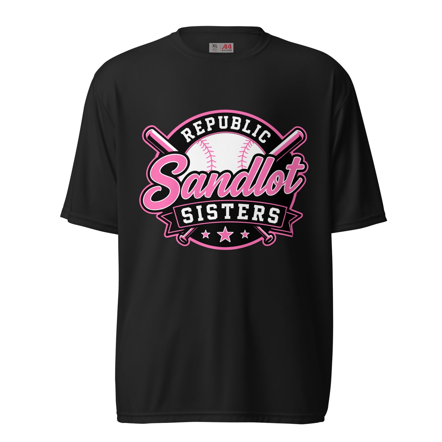 Active | Moisture Wicking Shirt | Sandlot Sisters | Badge Logo