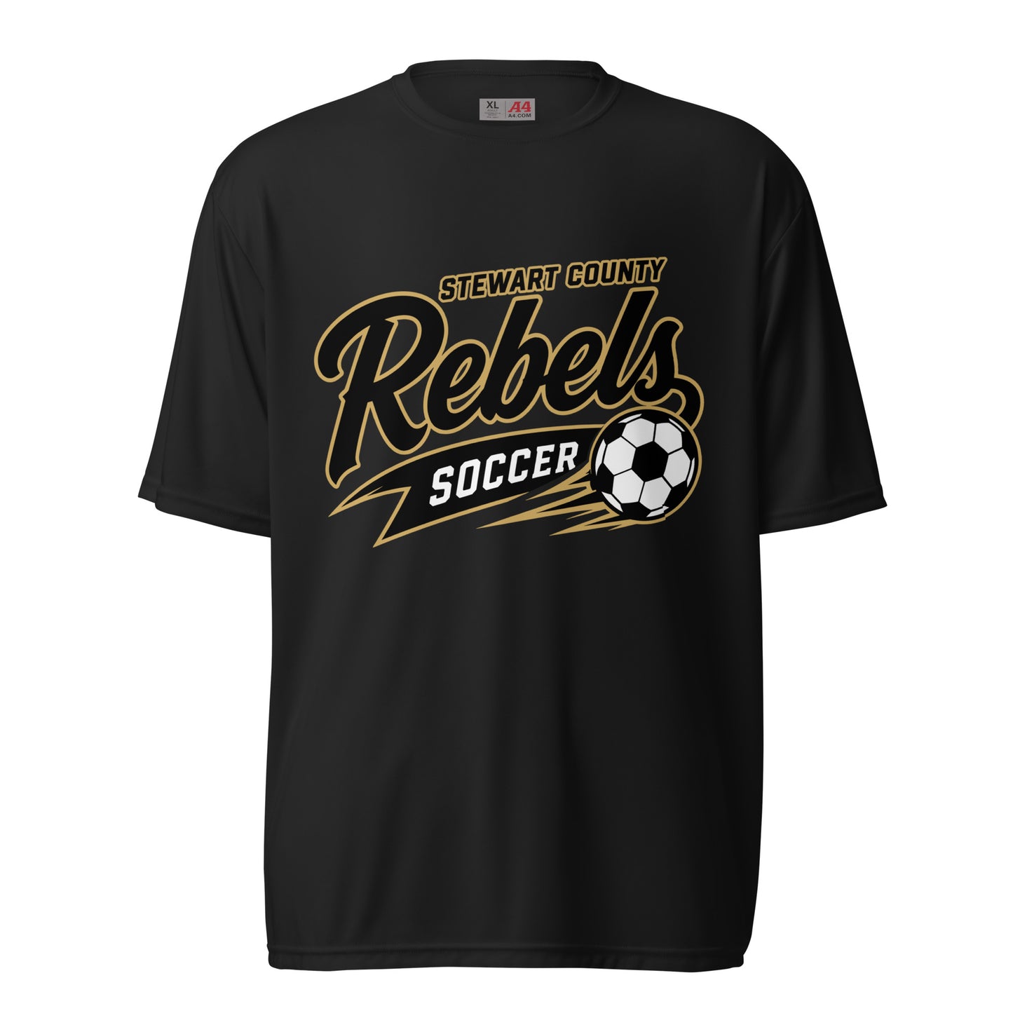 Active | Moisture Wicking Shirt | Stewart County Soccer | Rebels Logo